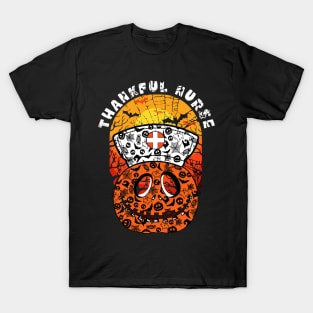 Thankful Nurse Pumpkin Nurse Halloween T-Shirt